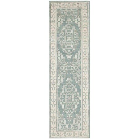 Safavieh 2 ft. 3 in. x 8 ft. Runner Kenya Hand Knotted RugIvory & Blue KNY638A-28